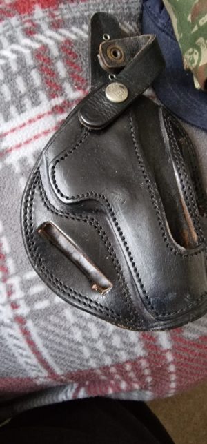 Pistol Holster - Back Leather